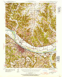 Jefferson City Missouri Historical topographic map, 1:62500 scale, 15 X 15 Minute, Year 1939