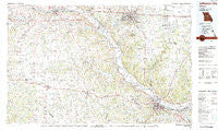 Jefferson City Missouri Historical topographic map, 1:100000 scale, 30 X 60 Minute, Year 1982