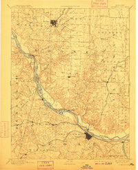 Jefferson City Missouri Historical topographic map, 1:125000 scale, 30 X 30 Minute, Year 1894