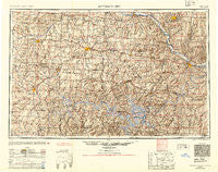Jefferson City Missouri Historical topographic map, 1:250000 scale, 1 X 2 Degree, Year 1954