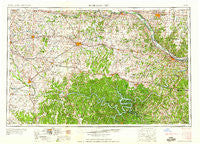 Jefferson City Missouri Historical topographic map, 1:250000 scale, 1 X 2 Degree, Year 1959