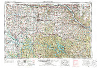 Jefferson City Missouri Historical topographic map, 1:250000 scale, 1 X 2 Degree, Year 1955