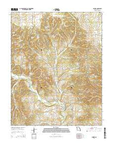 Jenkins Missouri Current topographic map, 1:24000 scale, 7.5 X 7.5 Minute, Year 2015