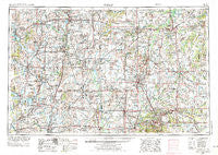 Joplin Missouri Historical topographic map, 1:250000 scale, 1 X 2 Degree, Year 1954