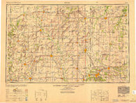 Joplin Missouri Historical topographic map, 1:250000 scale, 1 X 2 Degree, Year 1949