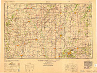 Joplin Missouri Historical topographic map, 1:250000 scale, 1 X 2 Degree, Year 1949