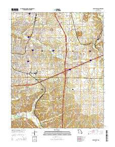 Joplin East Missouri Current topographic map, 1:24000 scale, 7.5 X 7.5 Minute, Year 2015