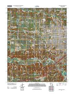 Joplin West Missouri Historical topographic map, 1:24000 scale, 7.5 X 7.5 Minute, Year 2011