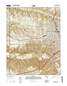 Joplin West Missouri Current topographic map, 1:24000 scale, 7.5 X 7.5 Minute, Year 2015