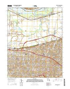 Kampville Missouri Current topographic map, 1:24000 scale, 7.5 X 7.5 Minute, Year 2015
