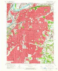 Kansas City Missouri Historical topographic map, 1:24000 scale, 7.5 X 7.5 Minute, Year 1964