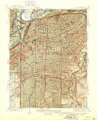 Kansas City Missouri Historical topographic map, 1:31680 scale, 7.5 X 7.5 Minute, Year 1940