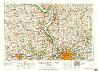 Kansas City Missouri Historical topographic map, 1:250000 scale, 1 X 2 Degree, Year 1960