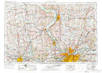 Kansas City Missouri Historical topographic map, 1:250000 scale, 1 X 2 Degree, Year 1956