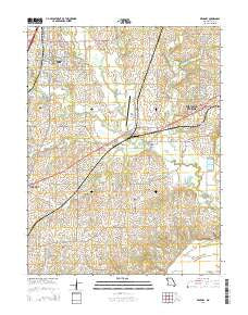 Kearney Missouri Current topographic map, 1:24000 scale, 7.5 X 7.5 Minute, Year 2014