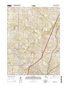 Kearney SW Missouri Current topographic map, 1:24000 scale, 7.5 X 7.5 Minute, Year 2014
