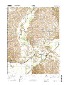 Keytesville Missouri Current topographic map, 1:24000 scale, 7.5 X 7.5 Minute, Year 2014