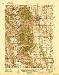 Kirksville Missouri Historical topographic map, 1:62500 scale, 15 X 15 Minute, Year 1940