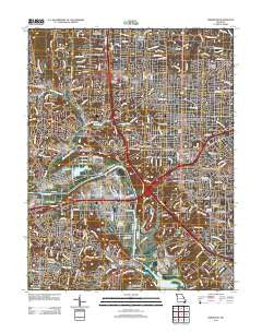 Kirkwood Missouri Historical topographic map, 1:24000 scale, 7.5 X 7.5 Minute, Year 2012