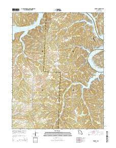 Knobby Missouri Current topographic map, 1:24000 scale, 7.5 X 7.5 Minute, Year 2015