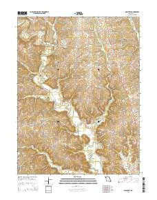 Knoxville Missouri Current topographic map, 1:24000 scale, 7.5 X 7.5 Minute, Year 2014