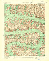 Lake Ozark Missouri Historical topographic map, 1:24000 scale, 7.5 X 7.5 Minute, Year 1934