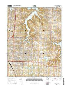 Lake Jacomo Missouri Current topographic map, 1:24000 scale, 7.5 X 7.5 Minute, Year 2015