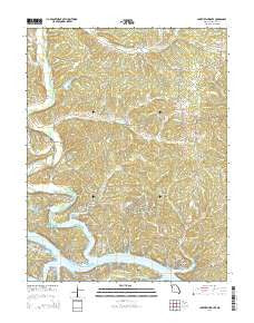 Lakeview Heights Missouri Current topographic map, 1:24000 scale, 7.5 X 7.5 Minute, Year 2014