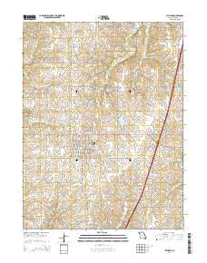 Lathrop Missouri Current topographic map, 1:24000 scale, 7.5 X 7.5 Minute, Year 2014