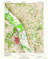 Leavenworth Kansas Historical topographic map, 1:62500 scale, 15 X 15 Minute, Year 1948