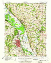 Leavenworth Kansas Historical topographic map, 1:62500 scale, 15 X 15 Minute, Year 1948