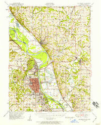Leavenworth Kansas Historical topographic map, 1:62500 scale, 15 X 15 Minute, Year 1948