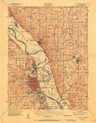 Leavenworth Kansas Historical topographic map, 1:62500 scale, 15 X 15 Minute, Year 1951