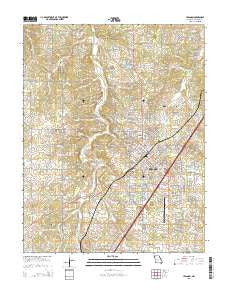 Lebanon Missouri Current topographic map, 1:24000 scale, 7.5 X 7.5 Minute, Year 2015