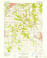 Lees Summit Missouri Historical topographic map, 1:24000 scale, 7.5 X 7.5 Minute, Year 1957