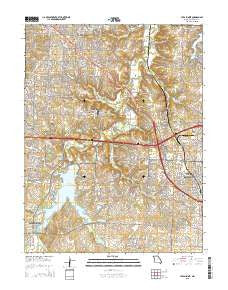 Lees Summit Missouri Current topographic map, 1:24000 scale, 7.5 X 7.5 Minute, Year 2015