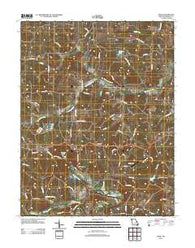 Leslie Missouri Historical topographic map, 1:24000 scale, 7.5 X 7.5 Minute, Year 2012