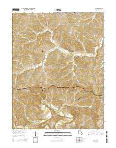 Leslie Missouri Current topographic map, 1:24000 scale, 7.5 X 7.5 Minute, Year 2015