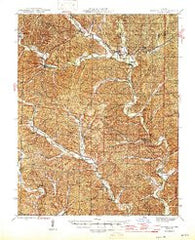 Lesterville Missouri Historical topographic map, 1:62500 scale, 15 X 15 Minute, Year 1946