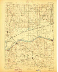 Lexington Missouri Historical topographic map, 1:125000 scale, 30 X 30 Minute, Year 1889