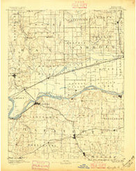 Lexington Missouri Historical topographic map, 1:125000 scale, 30 X 30 Minute, Year 1889