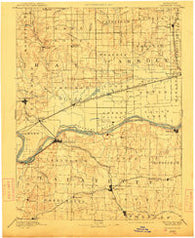 Lexington Missouri Historical topographic map, 1:125000 scale, 30 X 30 Minute, Year 1889