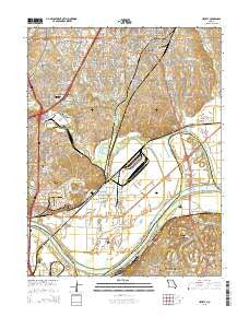 Liberty Missouri Current topographic map, 1:24000 scale, 7.5 X 7.5 Minute, Year 2015
