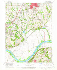 Liberty Missouri Historical topographic map, 1:24000 scale, 7.5 X 7.5 Minute, Year 1965