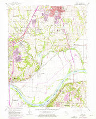 Liberty Missouri Historical topographic map, 1:24000 scale, 7.5 X 7.5 Minute, Year 1965