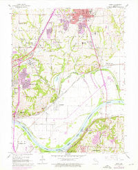 Liberty Missouri Historical topographic map, 1:24000 scale, 7.5 X 7.5 Minute, Year 1965