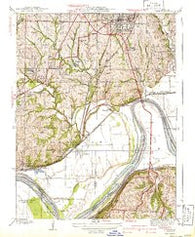 Liberty Missouri Historical topographic map, 1:31680 scale, 7.5 X 7.5 Minute, Year 1940