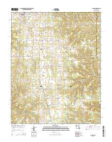 Licking Missouri Current topographic map, 1:24000 scale, 7.5 X 7.5 Minute, Year 2015