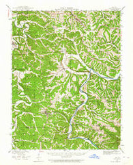 Linn Missouri Historical topographic map, 1:62500 scale, 15 X 15 Minute, Year 1942