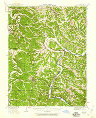 Linn Missouri Historical topographic map, 1:62500 scale, 15 X 15 Minute, Year 1942